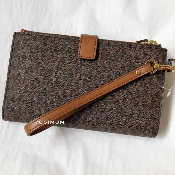 MICHAEL KORS PVC Double Zip WRISTLET WALLET PURSE - Picture 3 of 12